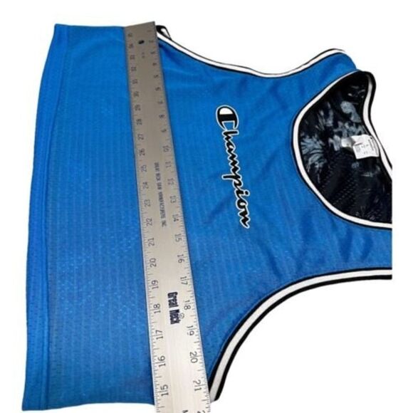 NEW Champion Reversible Mesh Tank Crop Top Spellout Floral Jersey Script‎ - Picture 3 of 6